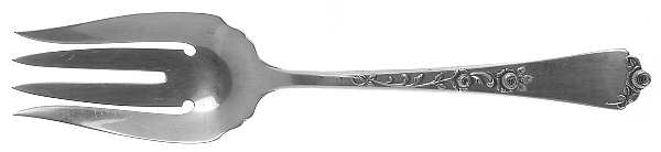Sterling Rose (Sterling, 1955) Small Solid Cold Meat Serving Fork