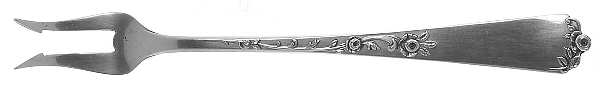 Sterling Rose (Sterling, 1955) Short Handle Pickle/Olive Fork