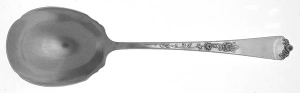 Sterling Rose (Sterling, 1955) Solid Salad Serving Spoon