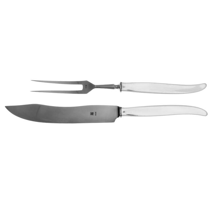 Laurel -Stockholm (Silverplate) Large 2-Piece Roast Carving Set w/Stainless Blade