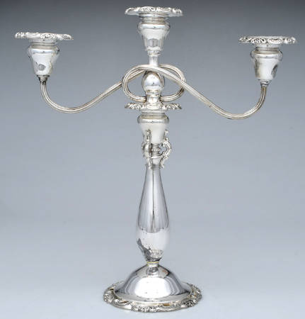 Baroque (Silverplate, Hollowware, Older) 13" 3 Light Candelabra