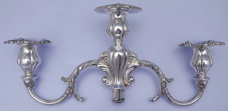 Baroque (Silverplate, Hollowware, Older) Arm for 3-Light Candelabra