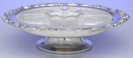 Baroque (Silverplate, Hollowware, Older) Lazy Susan with Liner