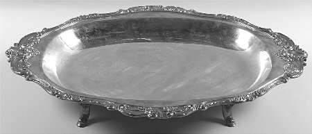 Baroque (Silverplate, Hollowware, Older) 4-Toed Oval Supper Dish
