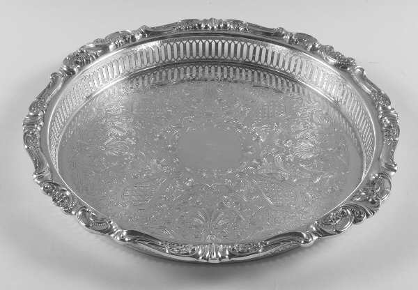 Baroque (Silverplate, Hollowware, Older) Small Plated Galley Tray