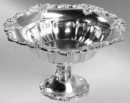 Baroque (Silverplate, Hollowware, Older) 11" Round Footed Centerpiece