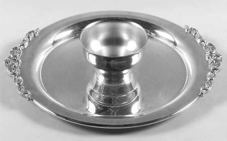Baroque (Silverplate, Hollowware, Older) 10" Chip & Dip Dish