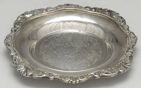 Baroque (Silverplate, Hollowware, Older) Round Butter No Lid