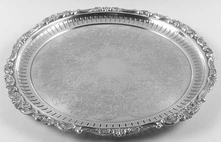 Baroque (Silverplate, Hollowware, Older) 19" Pierced Waiter Tray
