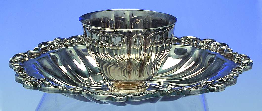 Baroque (Silverplate, Hollowware, Older) Shrimp and Dip Server