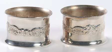 Baroque (Silverplate, Hollowware, Older) Napkin Ring - Set of 2