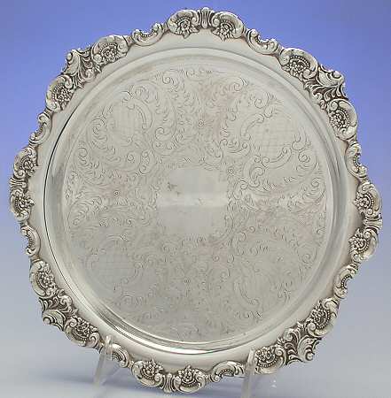 Baroque (Silverplate, Hollowware, Older) 10" Round Tray