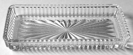 Baroque (Silverplate, Hollowware, Older) 1 Glass Liner for a 3 Part Rectangular Relish