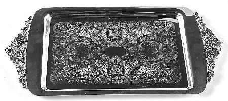 Baroque (Silverplate, Hollowware, Older) 3 Part Rectangular Relish No Glass Liners