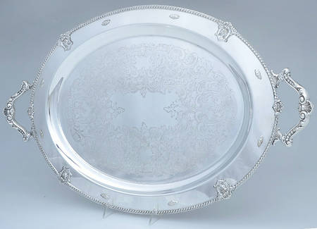 Rose Point (6702, Silverplate, Hollowware) 20" Waiter Tray