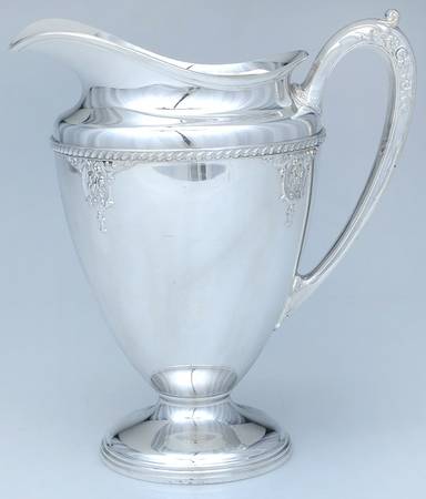 Rose Point (6702, Silverplate, Hollowware) Silverplate Water Pitcher