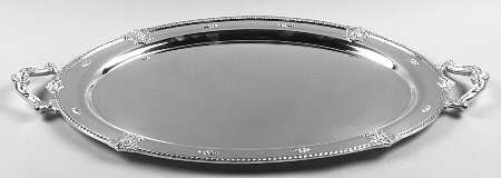 Rose Point (6702, Silverplate, Hollowware) Medium Silverplate Waiter Tray