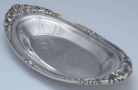 Rose Point (6702, Silverplate, Hollowware) Silverplate Bread Tray