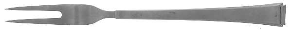 Faceon (Silverplate) Small 2-Tine Cold Meat Serving Fork