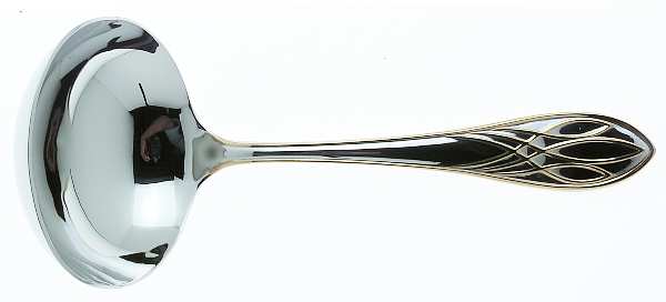 Lismore Gold (Stainless, Gold Accent) Solid Gravy Ladle
