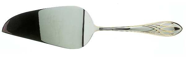 Lismore Gold (Stainless, Gold Accent) Pie and Cake Server, Solid Piece