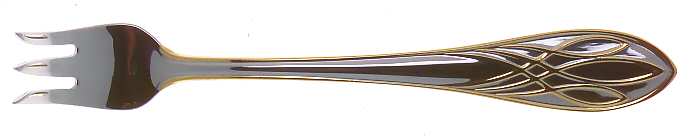 Lismore Gold (Stainless, Gold Accent) Cocktail/Seafood Fork