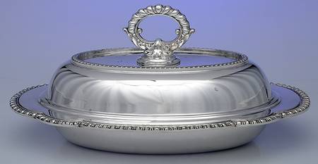 Castledon (Silverplate Hollowware) 12" Oval Double Vegetable