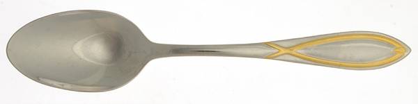 Gold Vista (Stainless, Gold Acct) Tablespoon (Serving Spoon) by Wallace Silver