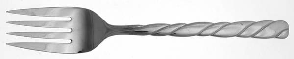 Spiral (Stainless) Medium Solid Cold Meat Serving Fork