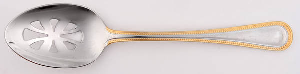 Gold Royal Bead (Stainless) Pierced Tablespoon (Serving Spoon)