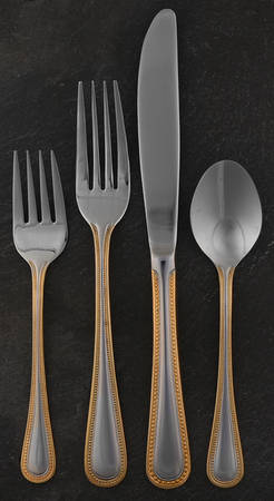 Wallace 18/10 Stainless Steel Flatware – Gold Royal Bead Pattern – You Choose Pieces