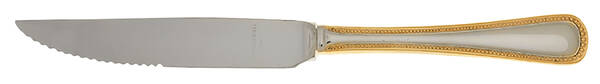 Gold Royal Bead (Stainless) Steak Knife Individual Hollow, Serrate HC