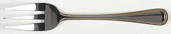 Gold Royal Bead (Stainless) Medium Solid Cold Meat Serving Fork