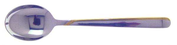 Gold Amanda Place/Oval Soup Spoon