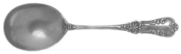 WTS14 (Sterling) Monogram Round Bowl Soup Spoon (Gumbo)