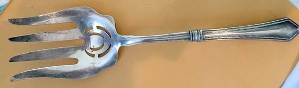 WSC15 (Sterling) Medium Cold Meat Serving Fork, Plated Tines