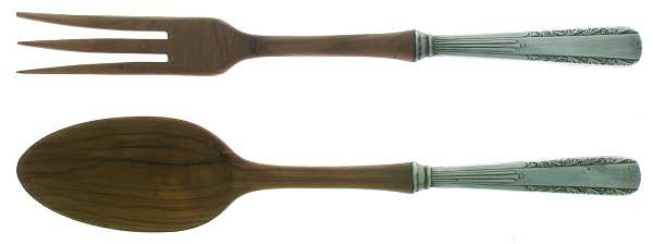 WSC18 (Sterling) Wooden Bowl 2-Piece Salad Set