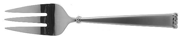 Celtic Braid-Matte Large Solid Cold Meat Serving Fork