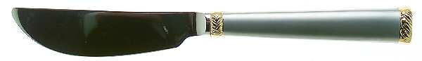Celtic Braid Gold-Matte (STAINLESS, GOLD ACCENT) Hollow Handle Master Butter Knife