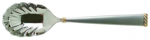 Celtic Braid Gold-Matte (STAINLESS, GOLD ACCENT) Sugar Shell Spoon