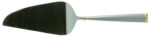 Celtic Braid Gold-Matte (STAINLESS, GOLD ACCENT) Solid Pastry Server