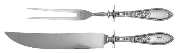 WSC19 (Sterling) Small 2-Piece Steak Carving Set w/Stainless Blade