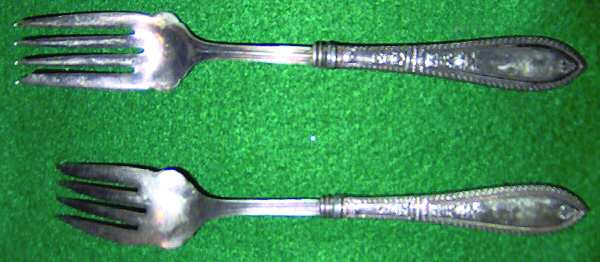 WSC19 (Sterling) Small Cold Meat Serving Fork, Plated Tines