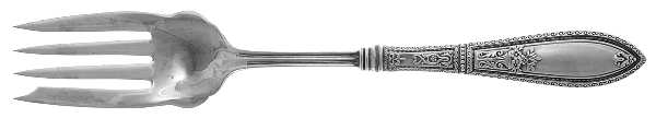 WSC19 (Sterling) Medium Cold Meat Serving Fork, Plated Tines