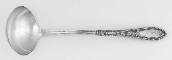 WSC19 (Sterling) Hollow Handle Gravy Ladle, Plate Bowl