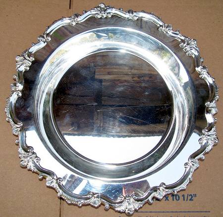 Chippendale (Silverplate, Hollowware) Silverplate Pie Plate