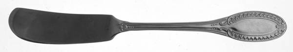 Venetian (Stainless-Ridged, Line Tip) Flat Handle Butter Spreader