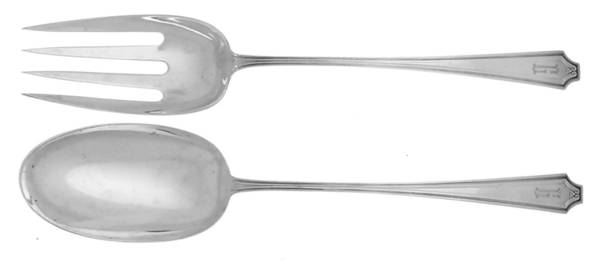 King Albert (Sterling, 1919) Solid Oversized Serving Salad Set