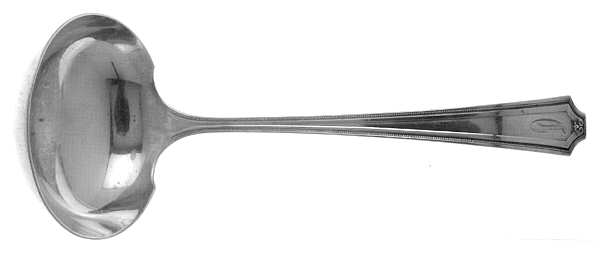 King Albert (Sterling, 1919, Monograms) Solid Gravy Ladle