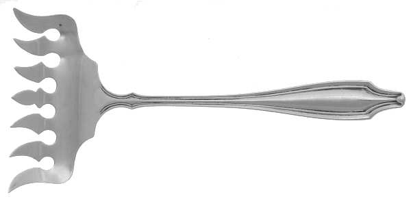 WED14 (Sterling) Large Solid Tined Sardine Serving Fork